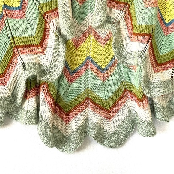 Anthropologie Rosie Neira Knitted Sweater Vest in Multicolour Chevron Pattern - Picture 8 of 13